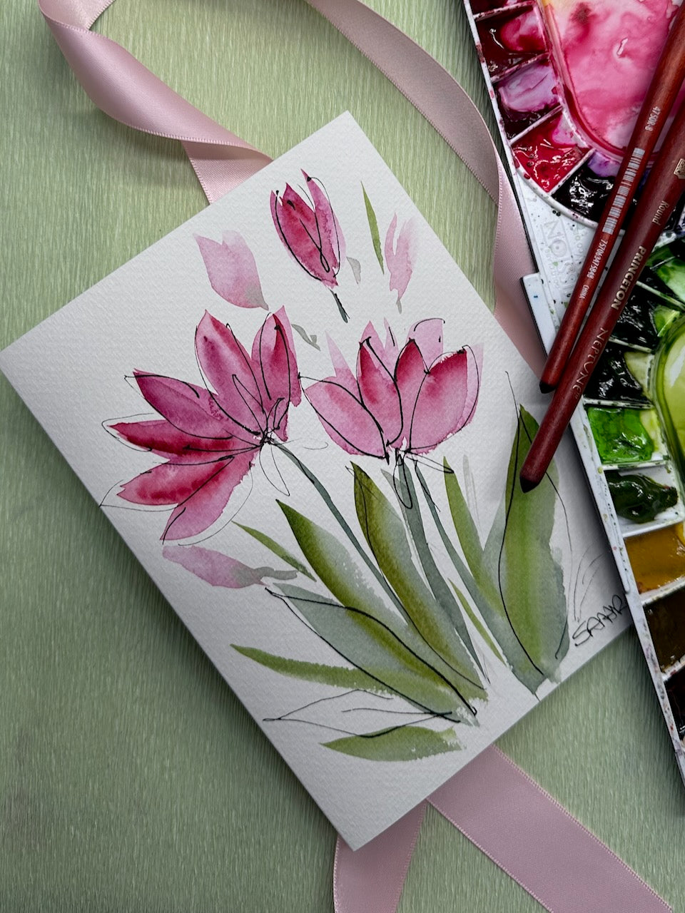 Hand Painted Greeting Cards Original Artworks