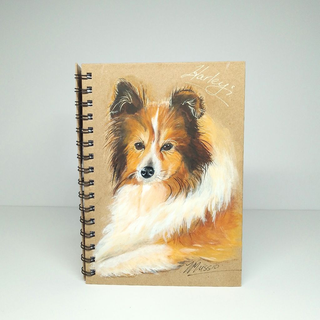Pet Portrait Notebook - Customised Handpainted Notebook
