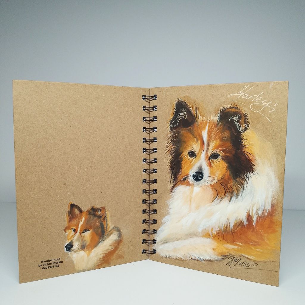 Pet Portrait Notebook - Customised Handpainted Notebook