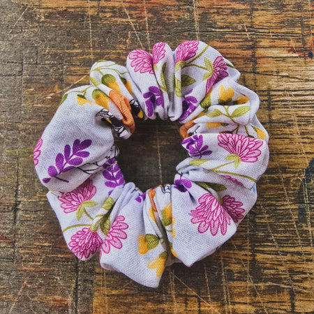Handmade Cotton Floral Scrunchie