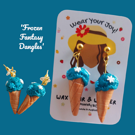 Polymer Clay Earrings - Frozen Fantasy Dangles