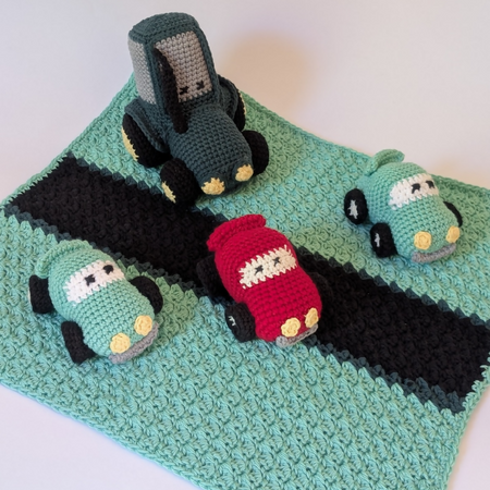 Crochet Car and play blanket