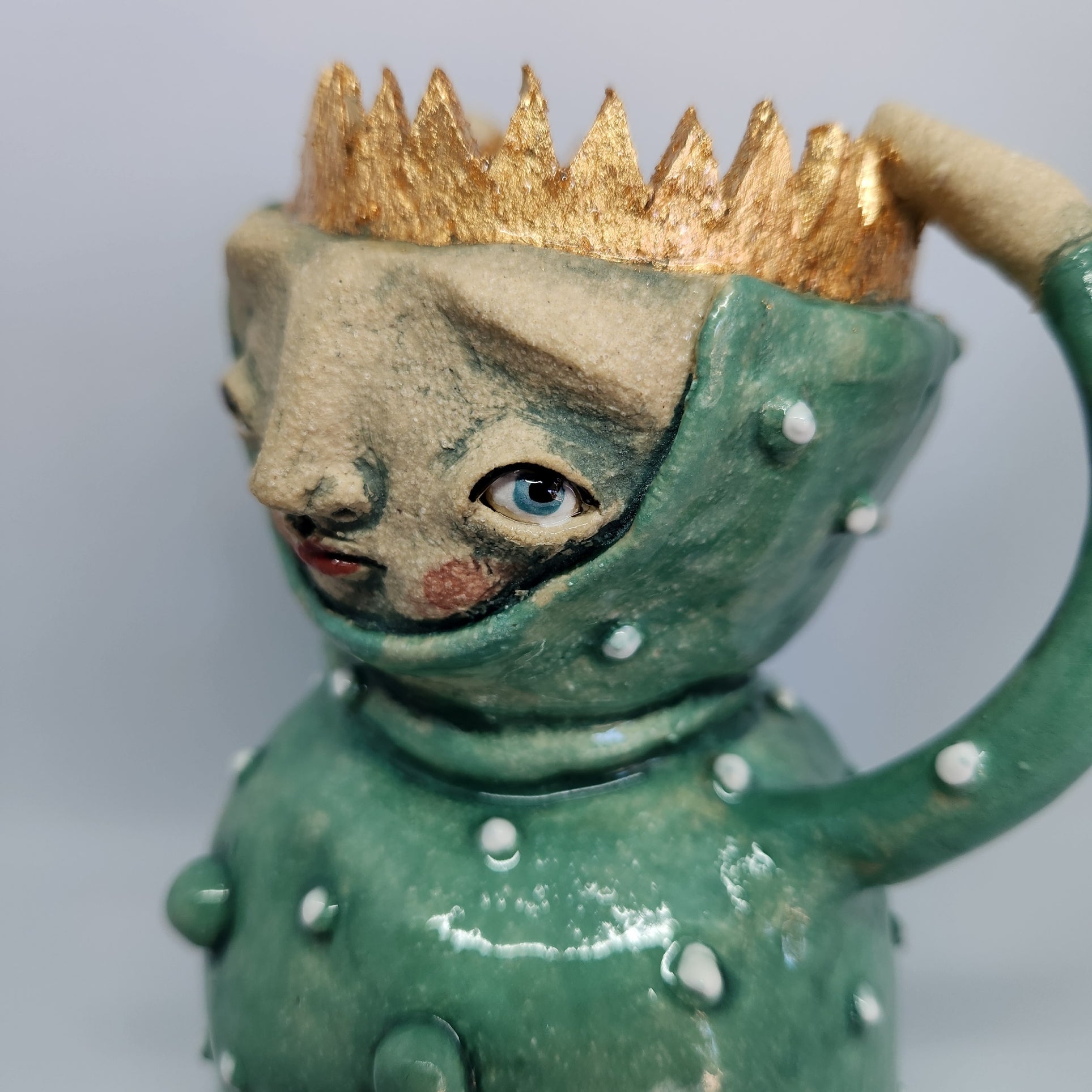 clay candlestick, queen, gift