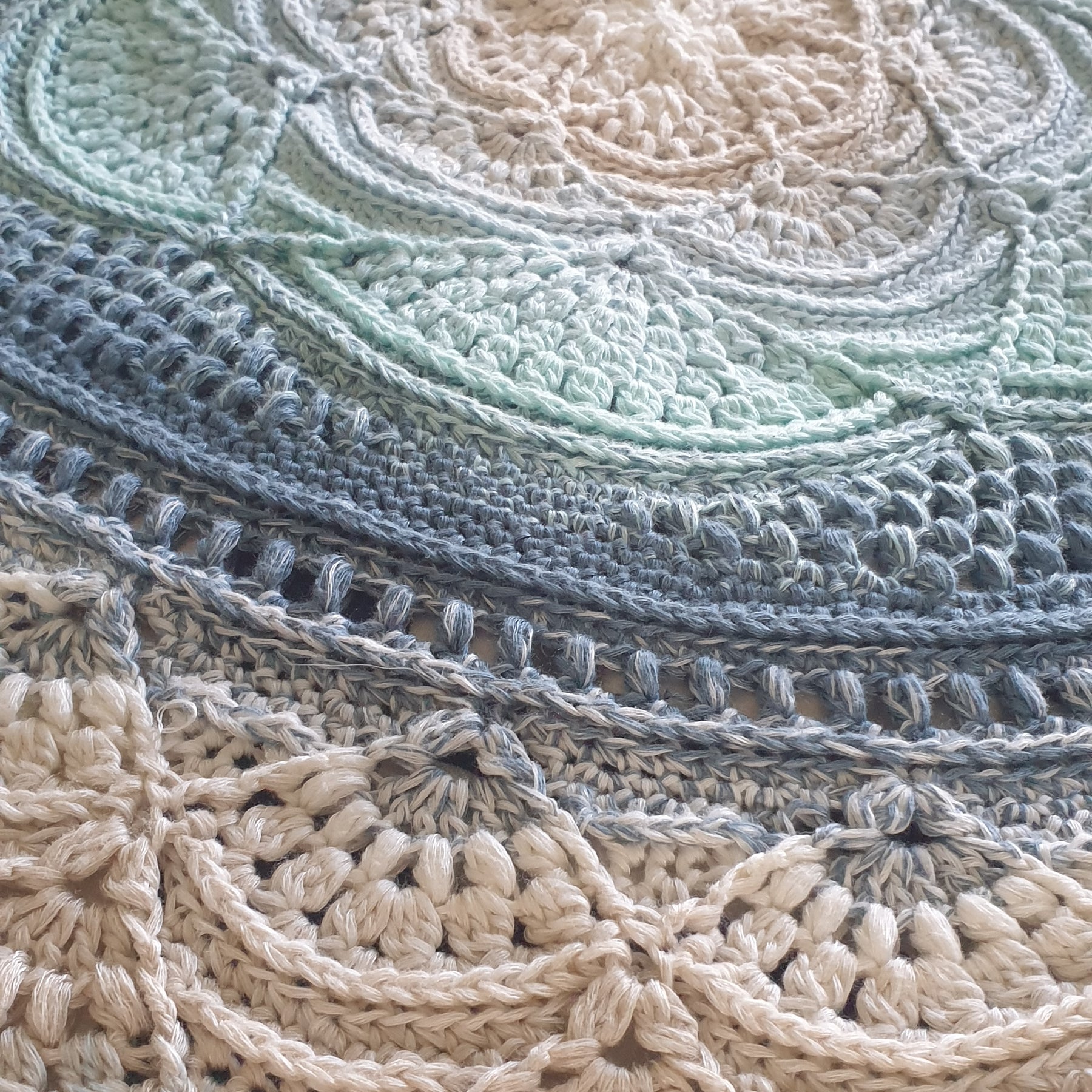 Beautiful beach themed crochet throw