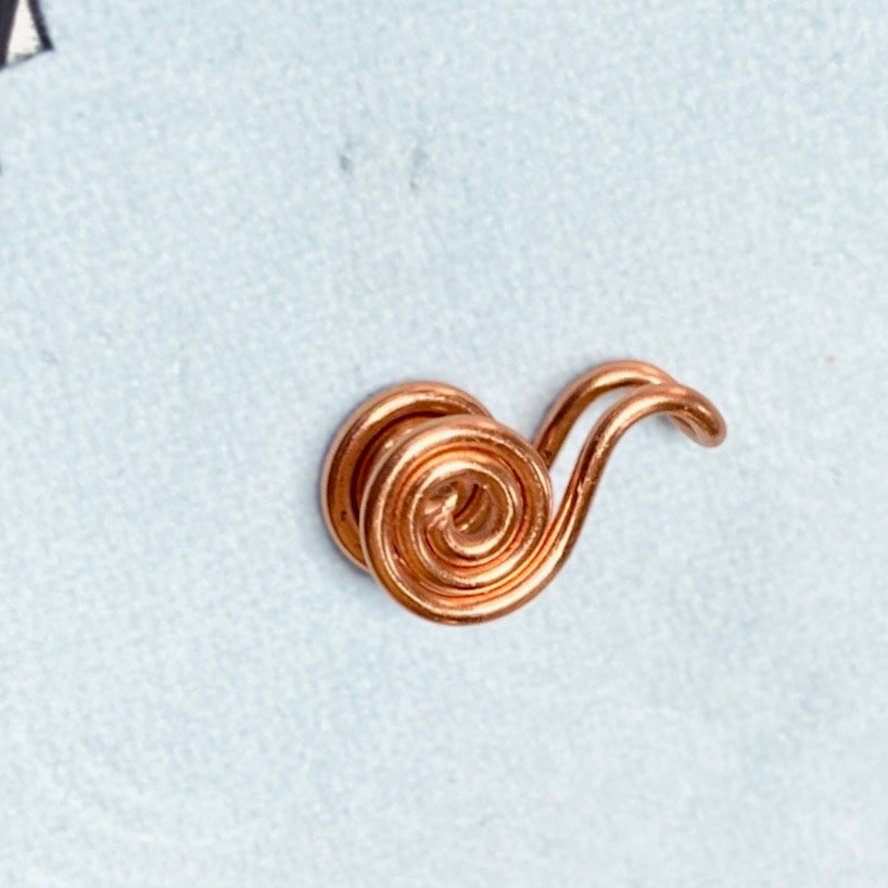 Petite spiral ear cuff | Gold, Silver, Copper or Rose | Clip on