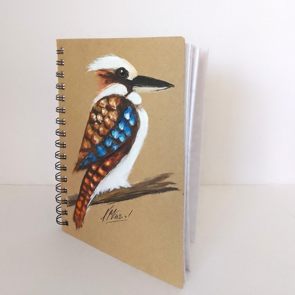 Kookaburra handpainted Notebook Size A5 Lined