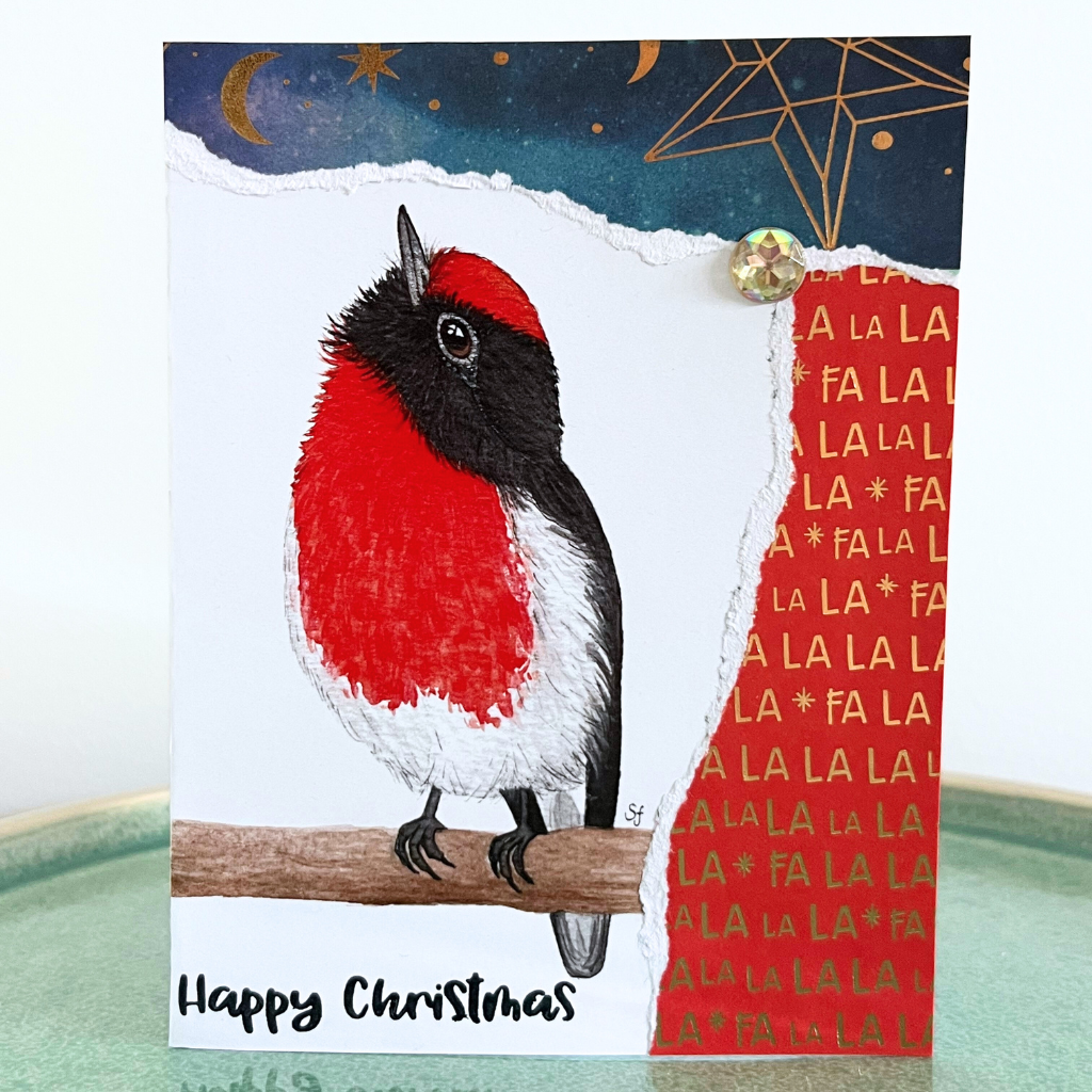 Christmas card - wrens and robins (choice of options)