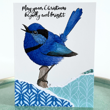 Christmas card - wrens and robins (choice of options)