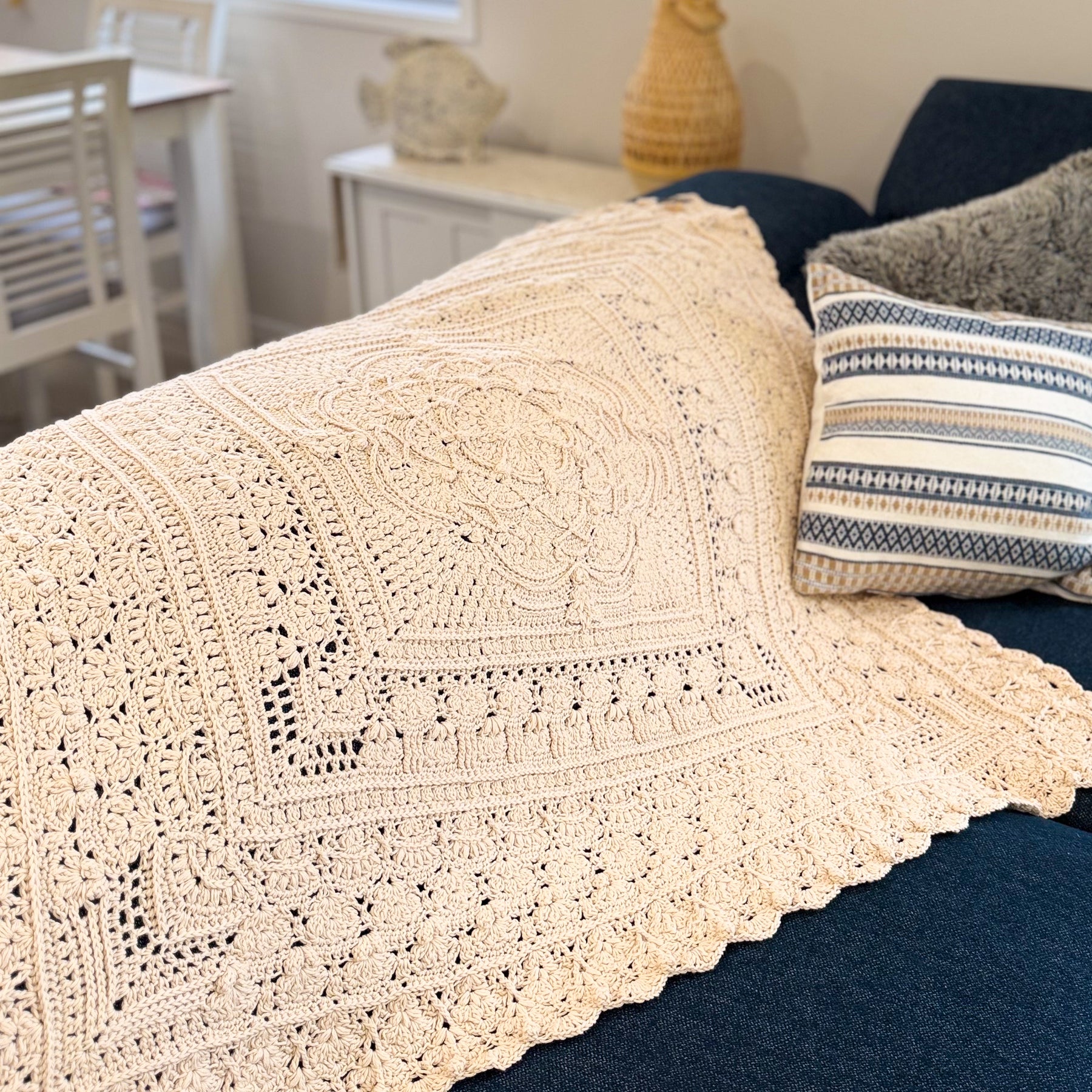 #035 Medium Size Blanket in Natural Colour