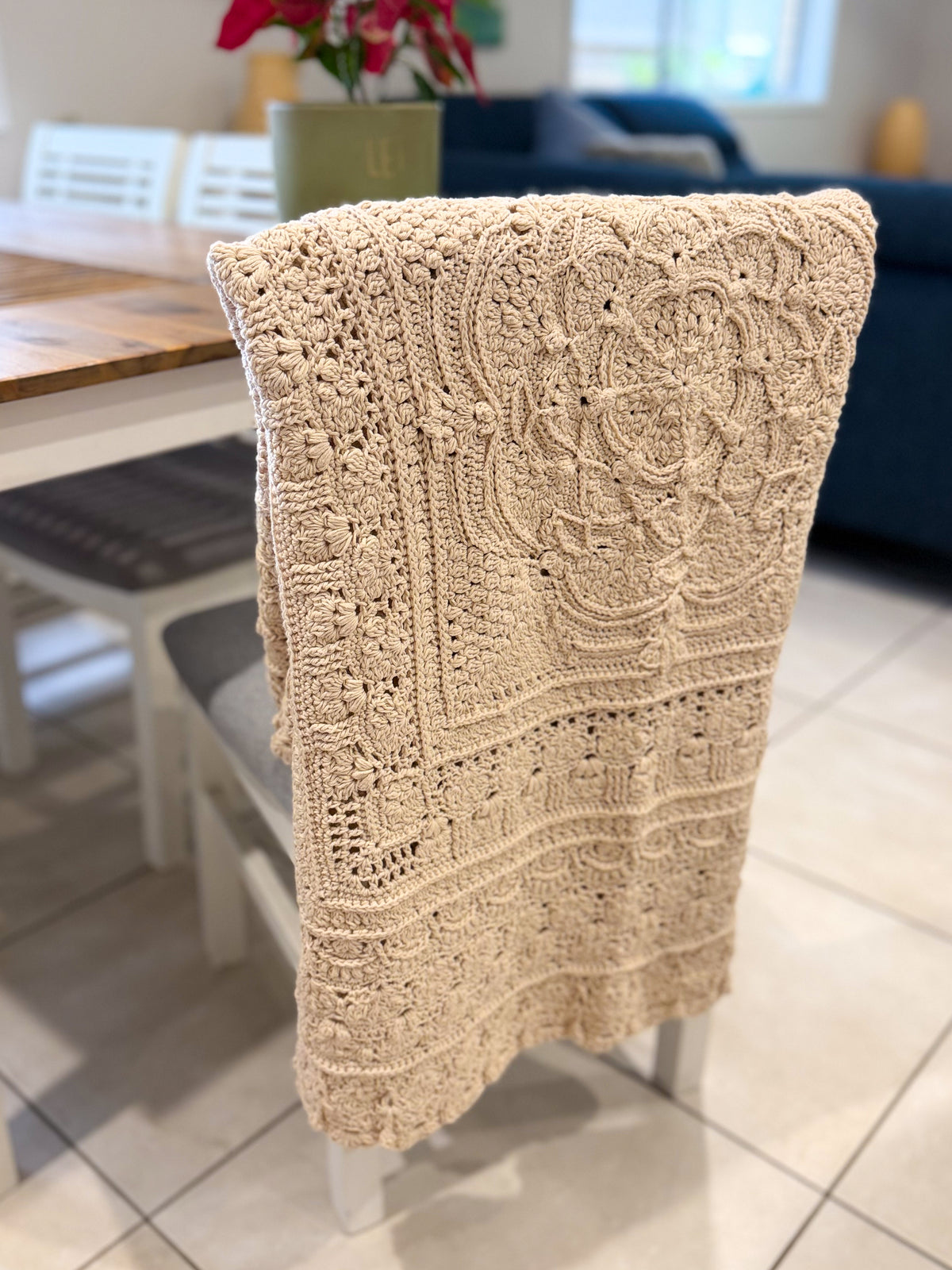 #035 Medium Size Blanket in Natural Colour