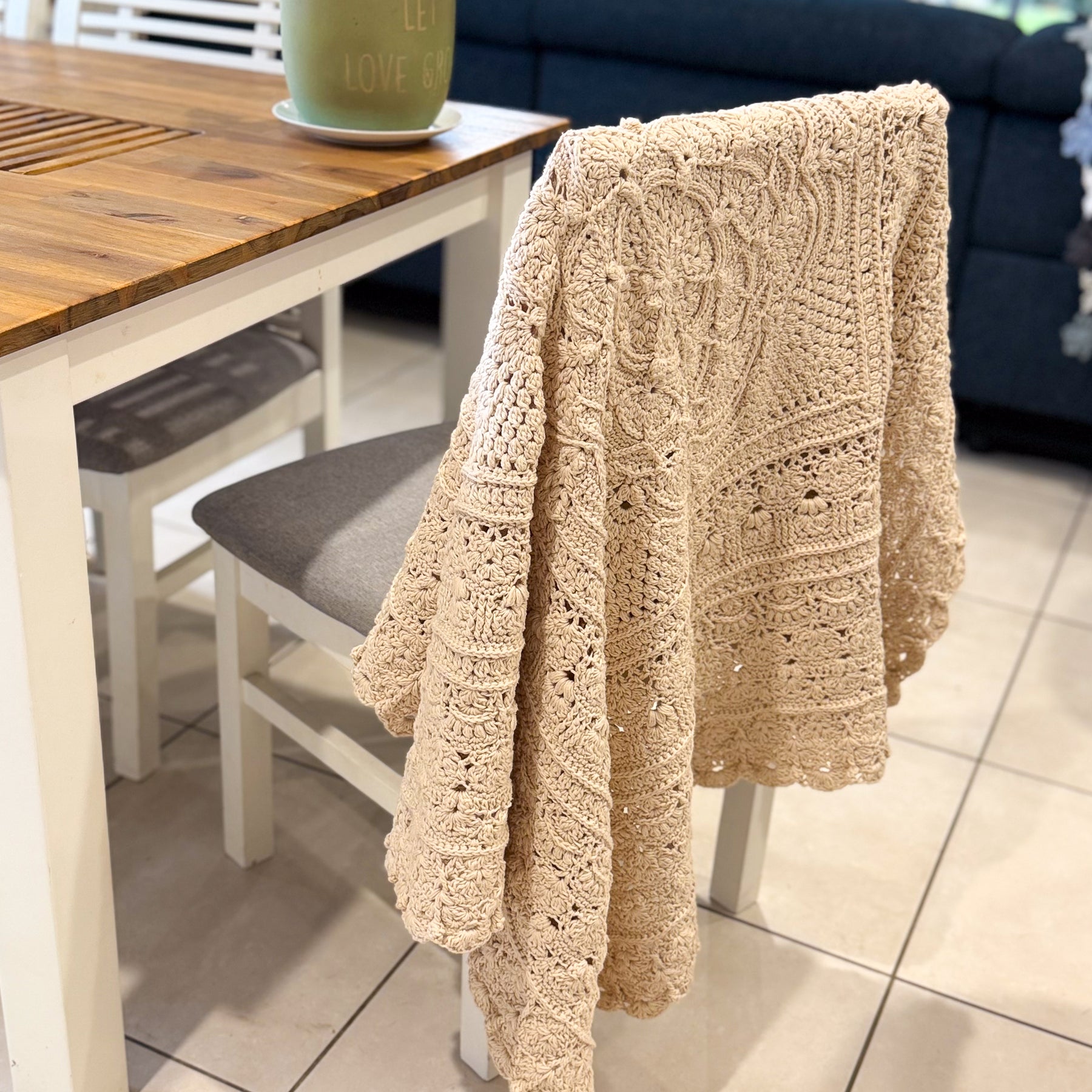#035 Medium Size Blanket in Natural Colour