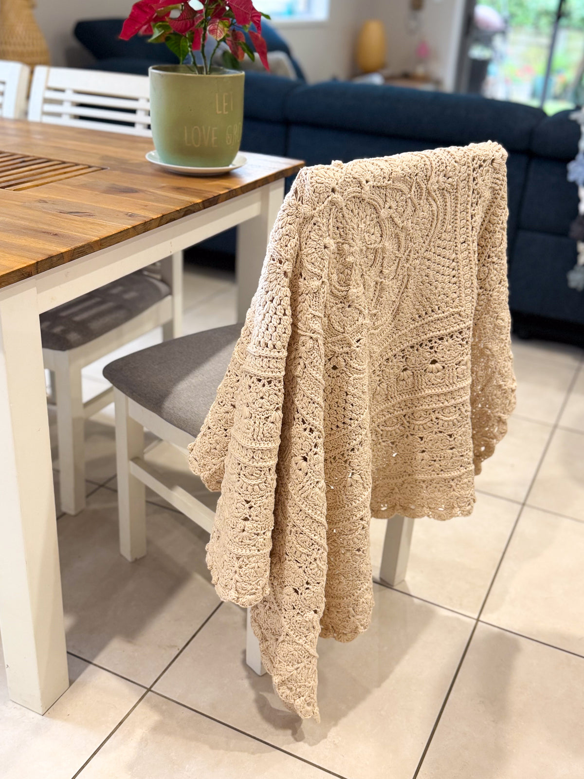 #035 Medium Size Blanket in Natural Colour