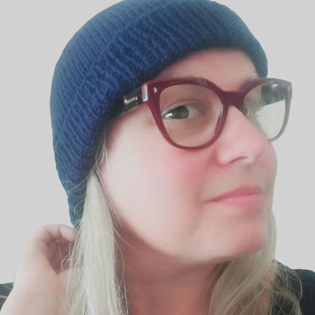 1940s Watchman Style Pure Wool Navy Knit Beanie