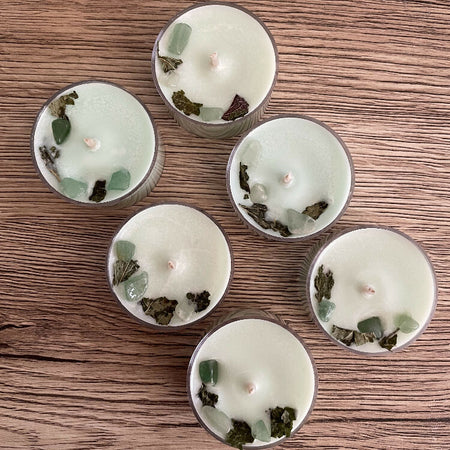 Green Aventurine Tea Lights