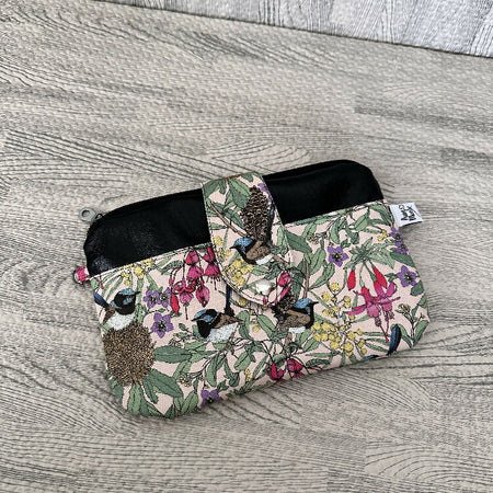 Blue Bird Sakura wristlet