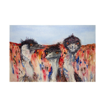 Emus A3 Fine Art Print