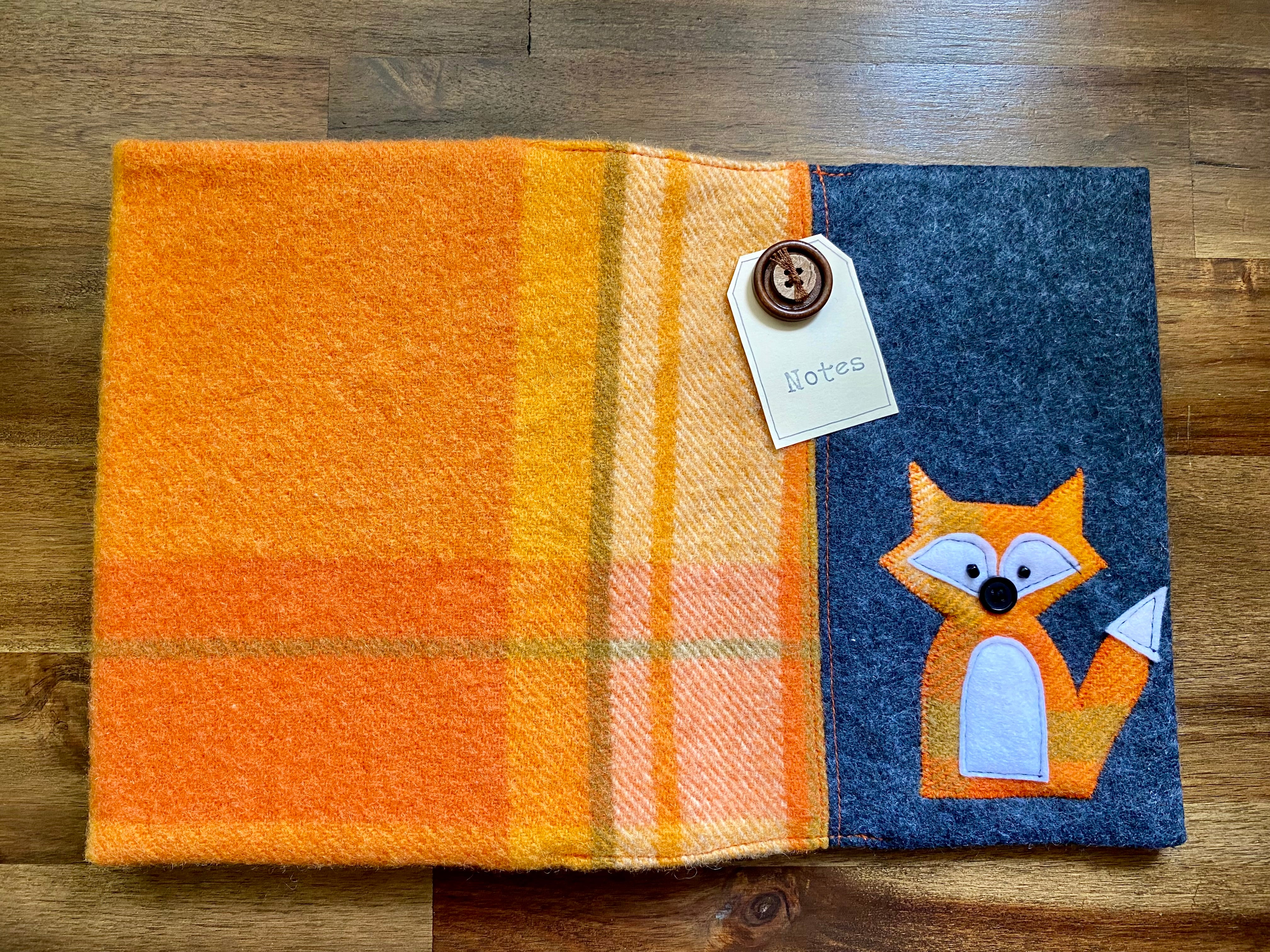 A5 Upcycled Notebook Fox