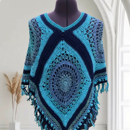 Boho/Mandala Winter Poncho