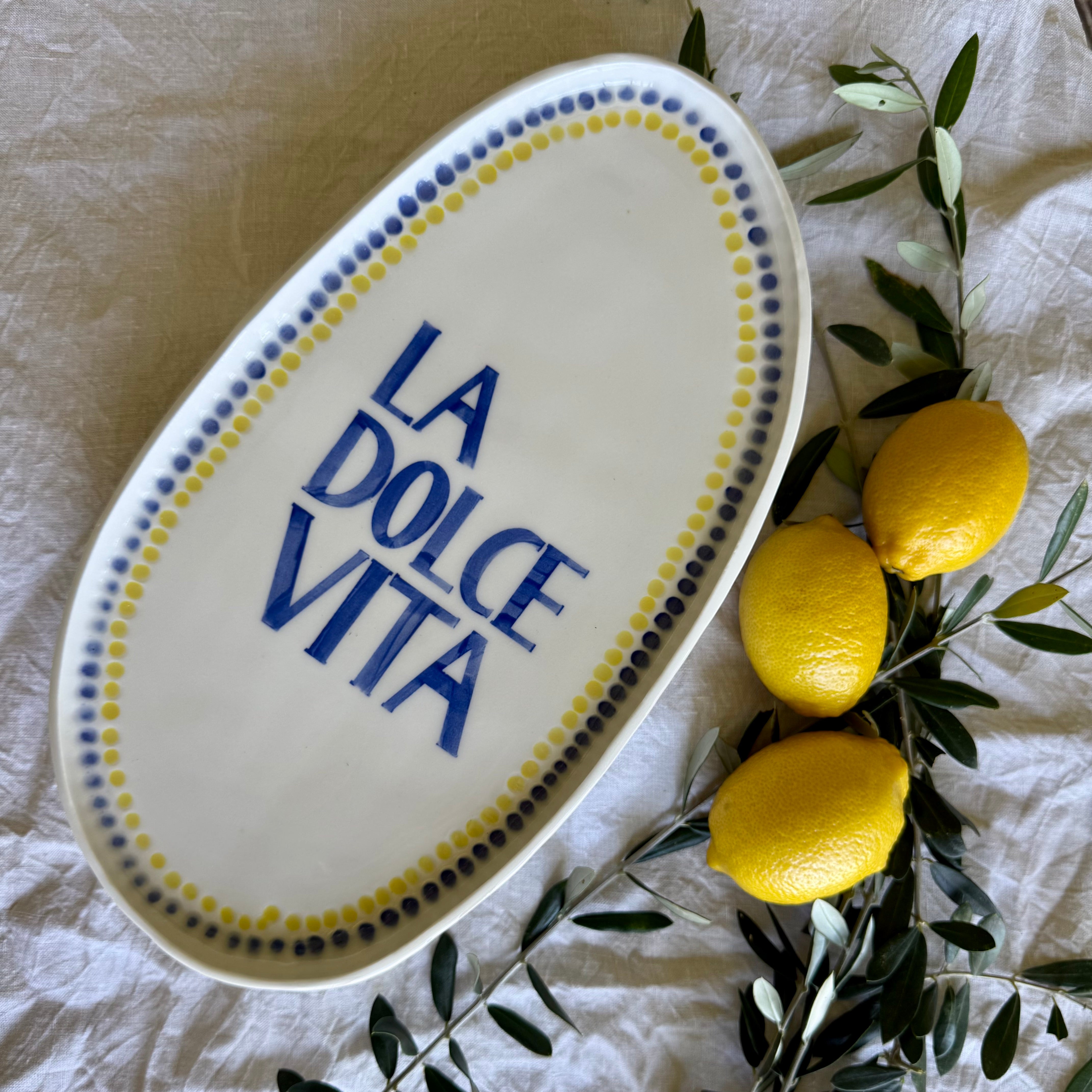 La Dolce Vita | Oval Porcelain Platter