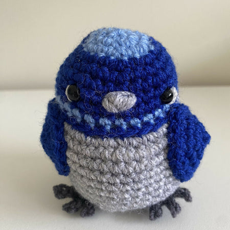 Small & Large Blue Wren - crocheted toy