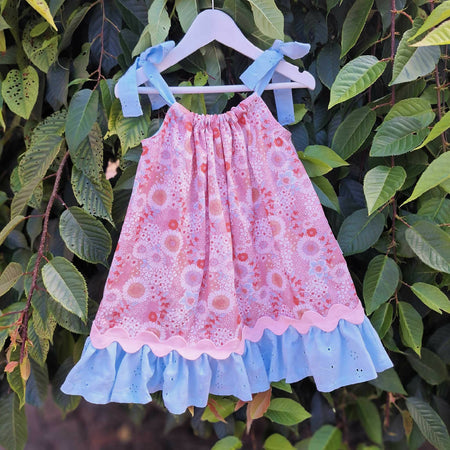 Girls Tie Shoulder Dress - Size 2-3 Years
