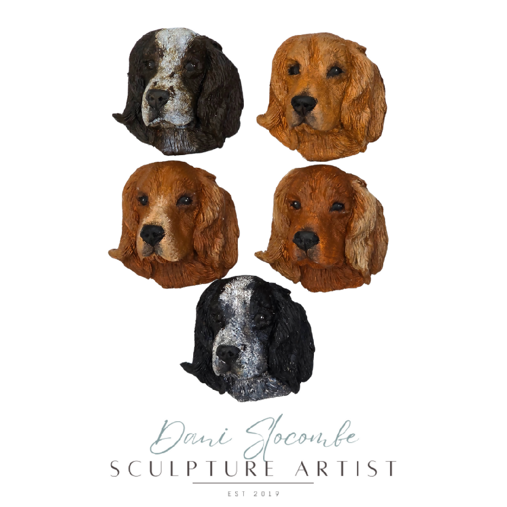 Custom Painted Cocker Spaniel Sculpture