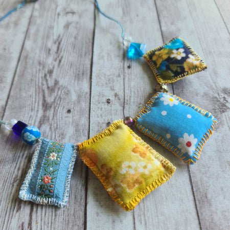 Vintage Textile Necklace