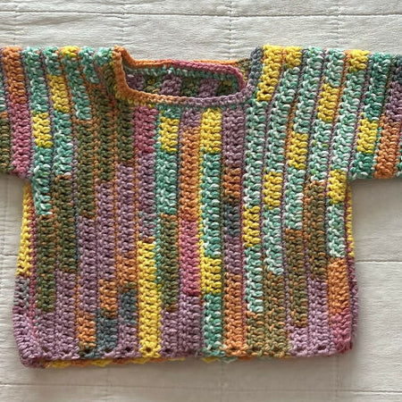 Crochet Baby Rainbow Top