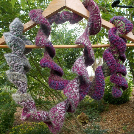 crochet scarf made from wool mohair blend yarn