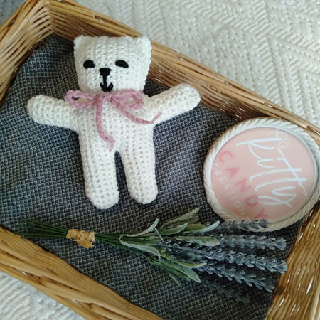Handmade Little Crochet Teddy - 100% Cotton (multiple colours)