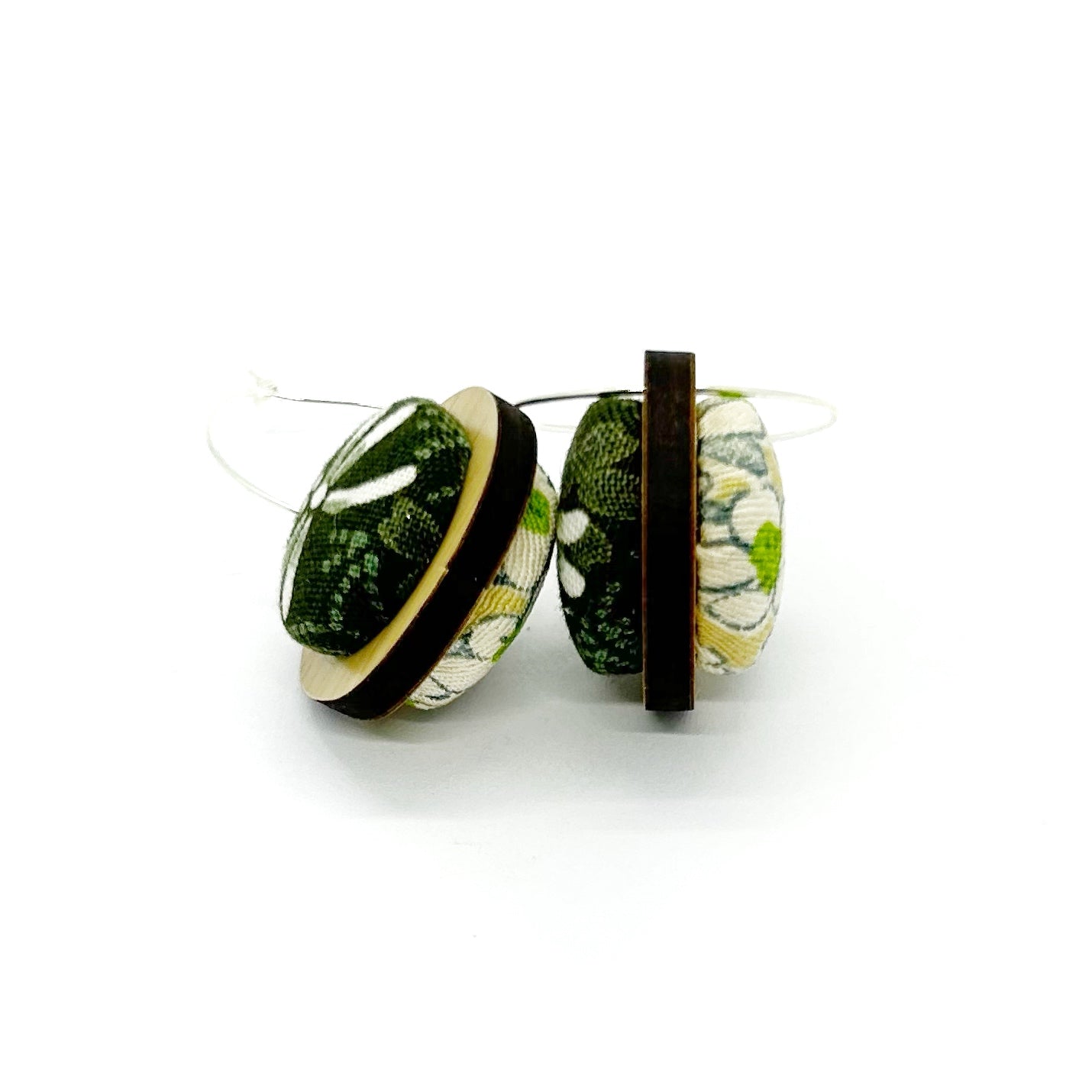 Double Sided Pebble Earrings - Dragonfly