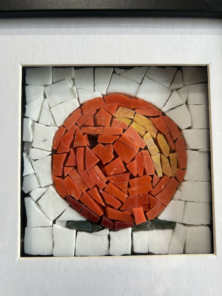 Smalti Mosaic Framed Orange