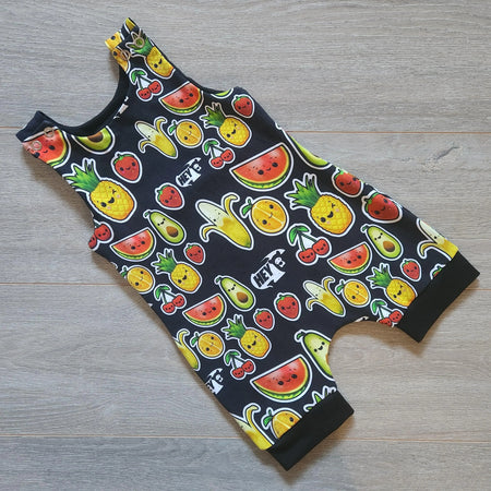 Dancing fruit stretchy Knee Length romper