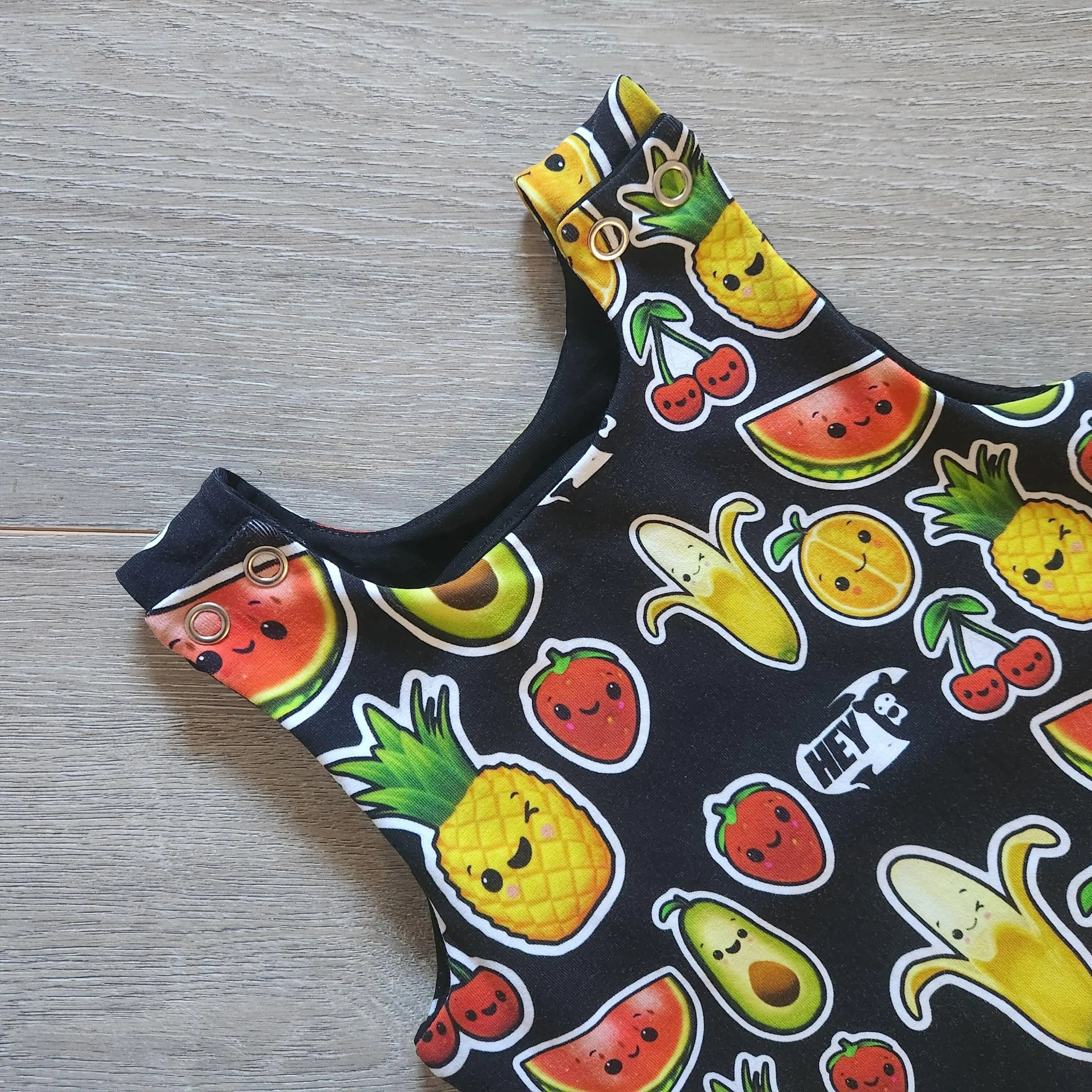 Dancing fruit stretchy Knee Length romper