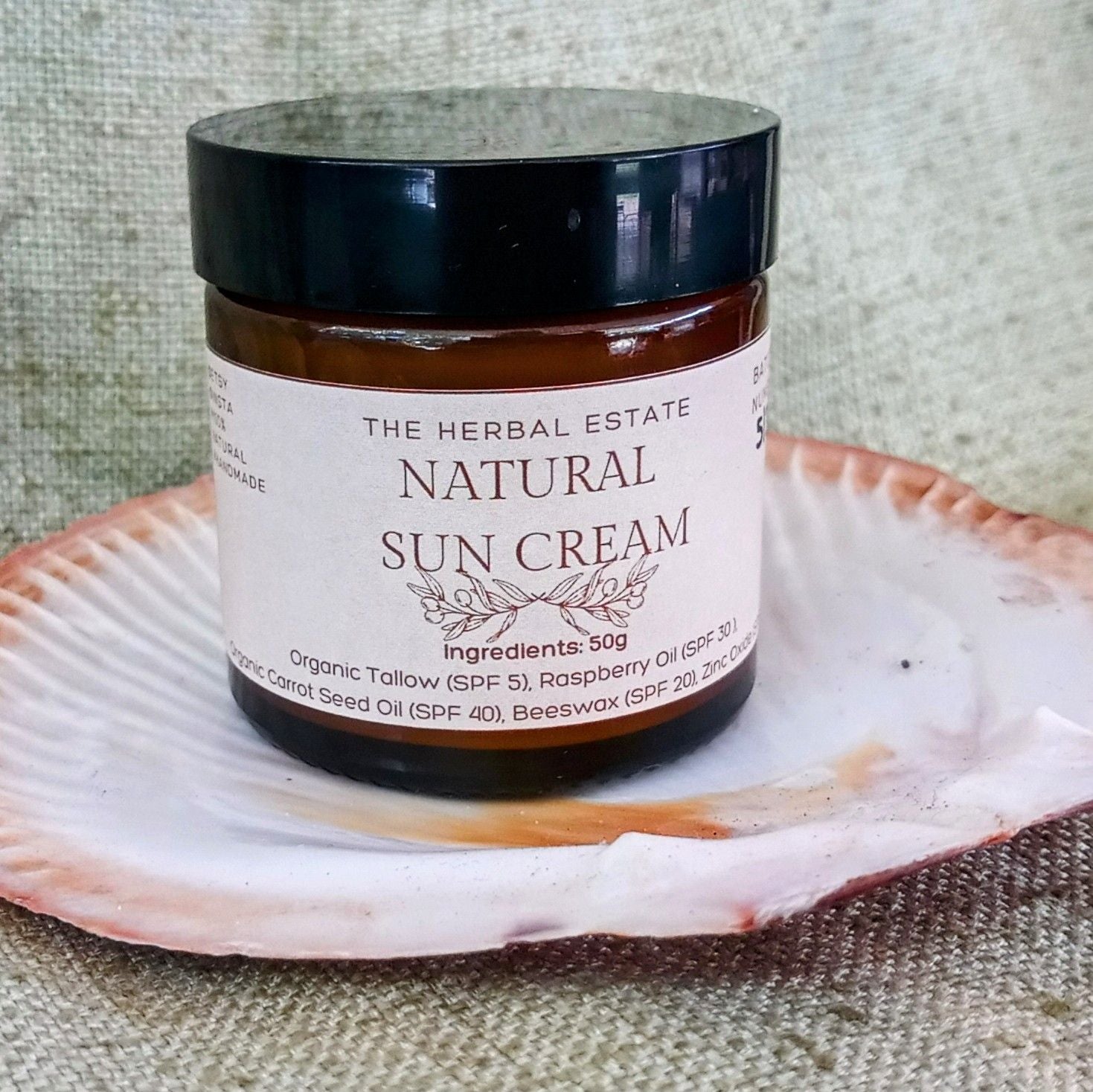 Natural Non-Nano Zinc Sun Cream: Nappy Barrier Cream 10g-50g