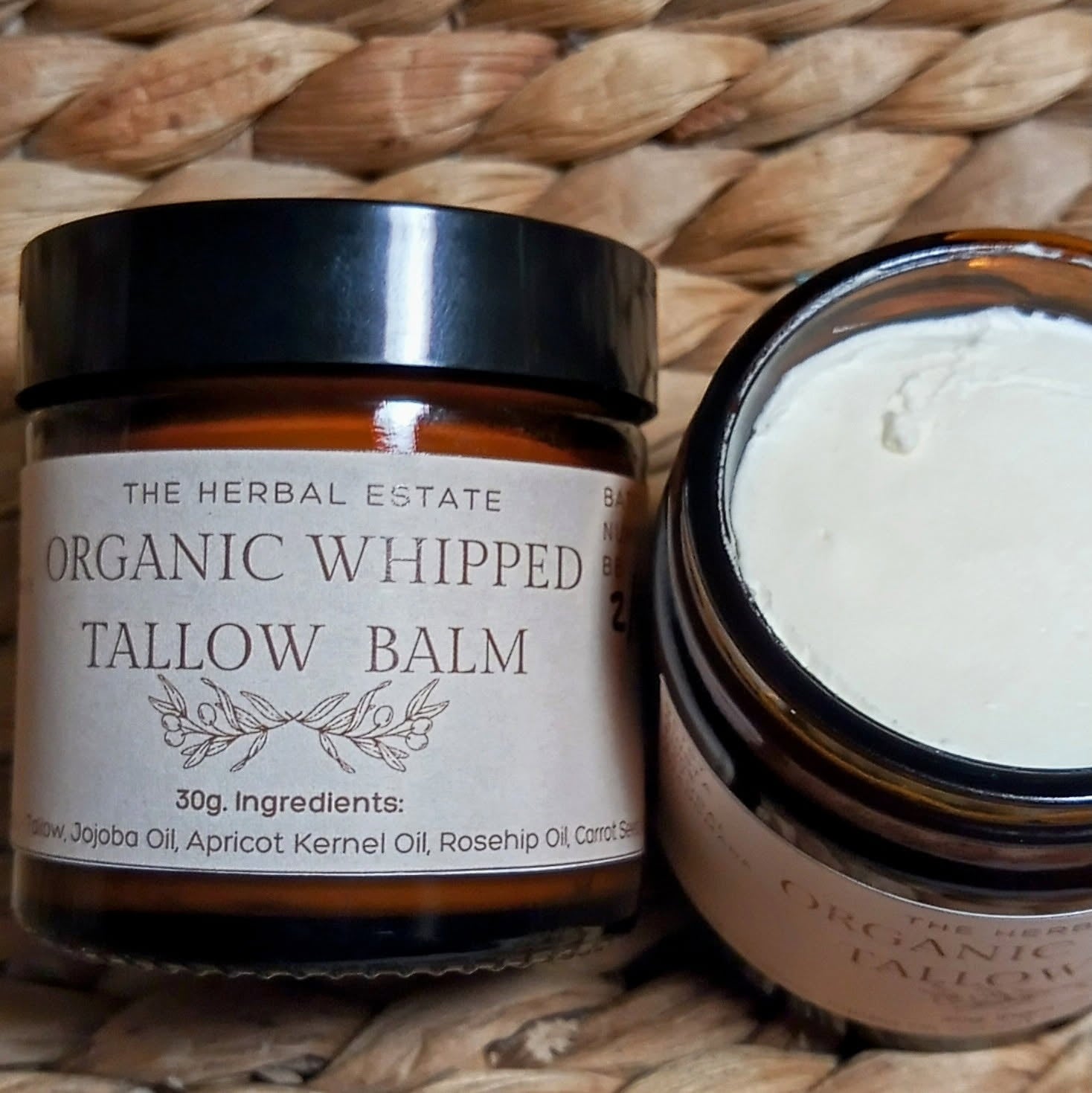 Whipped Organic Tallow Balm 30g * 60g OR 30g Whipped + 50g Balm. Nutrient-Rich. Skin just Loves it.