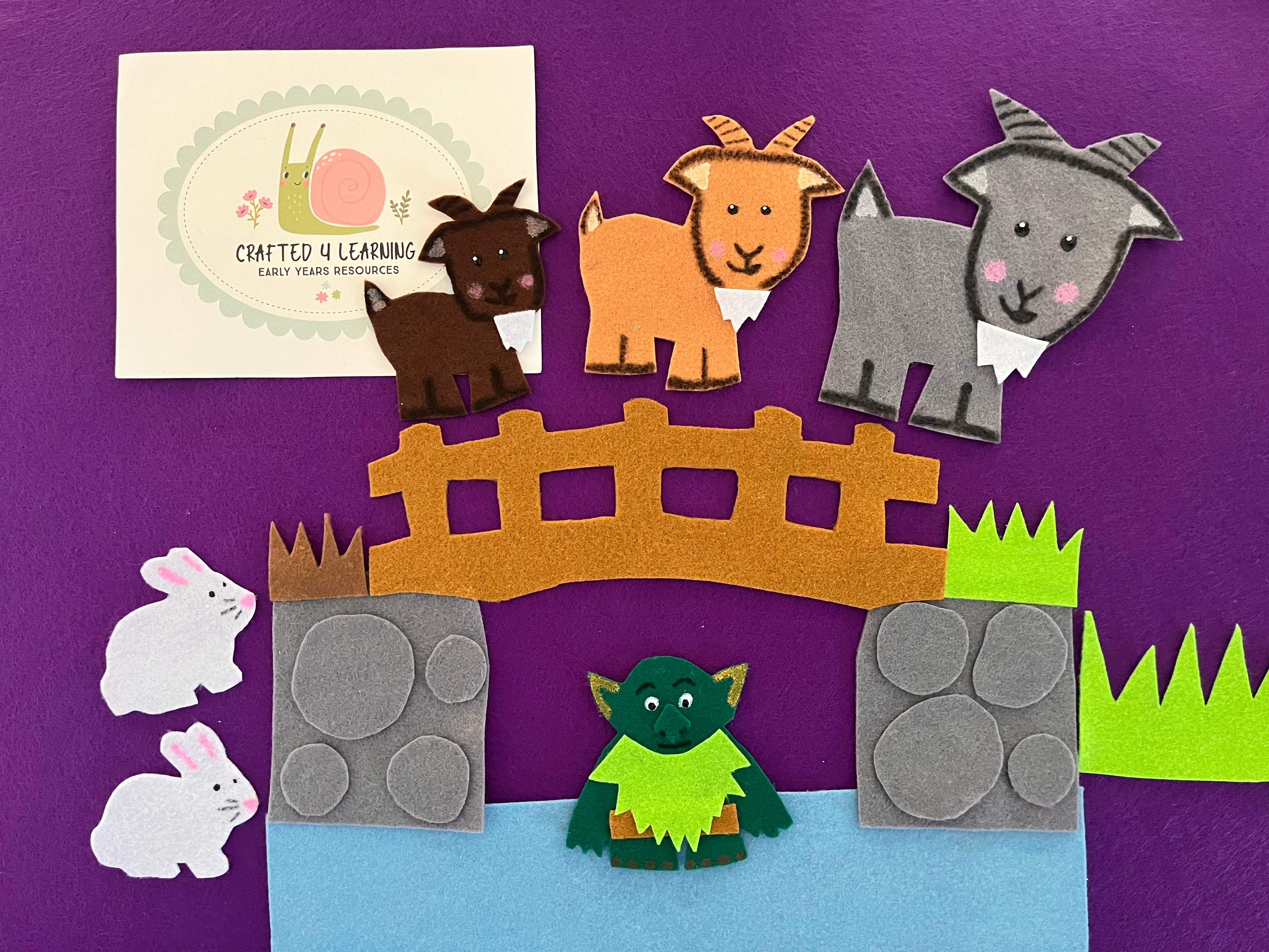 The Three Billy Goats Gruff Story Felt Board Set