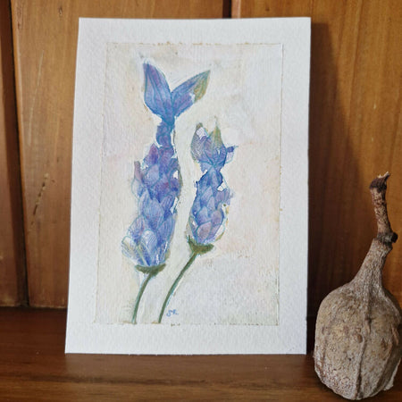 Rustic Lavender Flowers painting | Original Artwork Hand Painted Lavenders