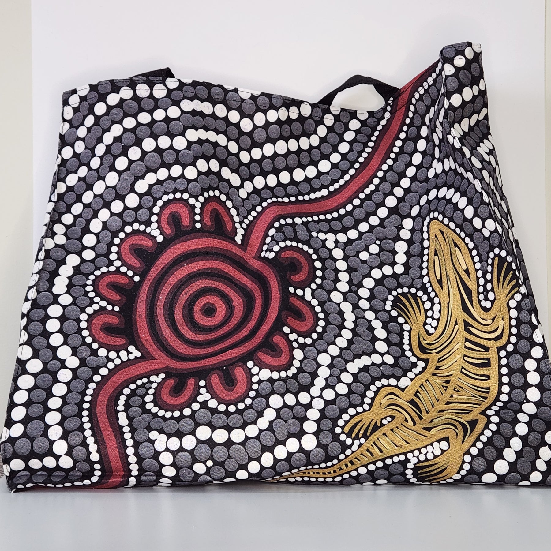 Tote Bag with boxed corners - Aboriginal Design