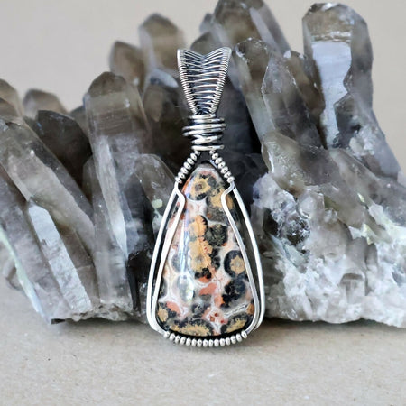 Leopardskin Jasper Pendant - Handcrafted with Australian Made Sterling Silver