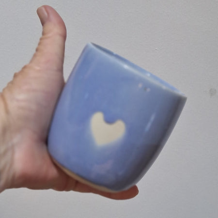 Coffee Latter Cup - Love heart Mauve