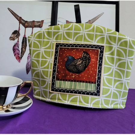 Chicken Design Fabric 3 Cup Teapot Cosy