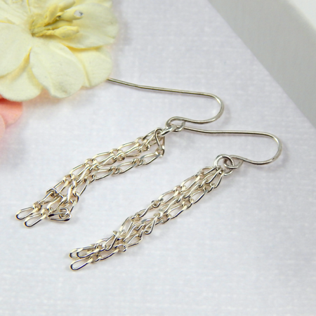 Sterling Silver Chain Earrings