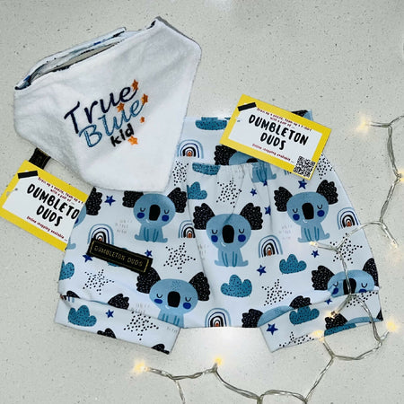 True Blue - Handmade Baby Boy Pants by Dumbleton Duds