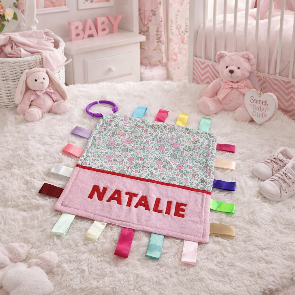 Babies Personalised Taggy Security Blanket / Comforter Toy - Various Designs -