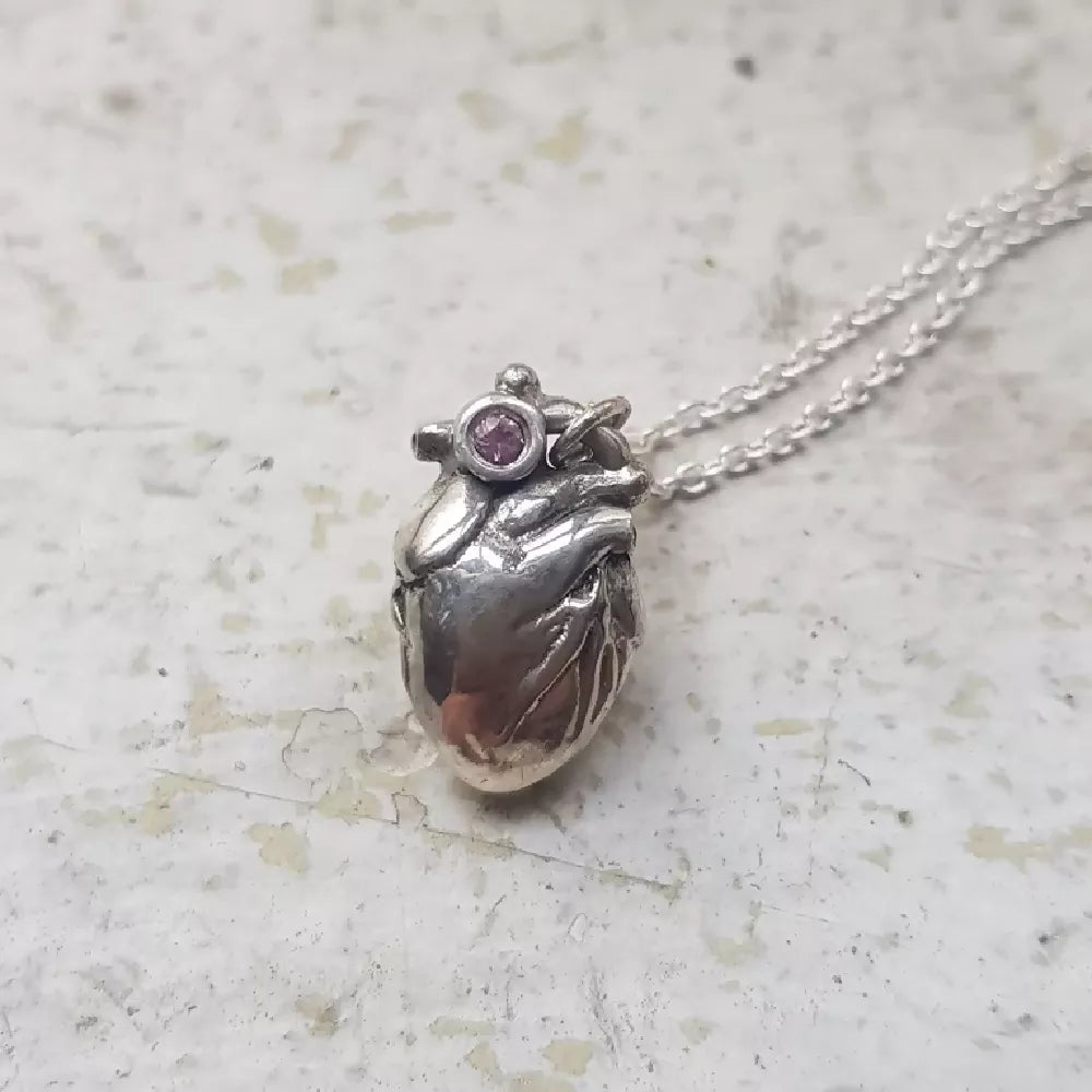 Anatomical+Heart pink sapphire