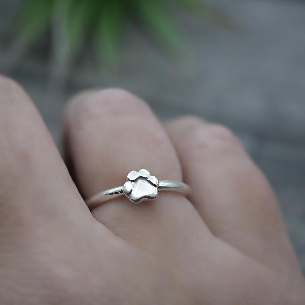 paw ring sterling silver hand snl