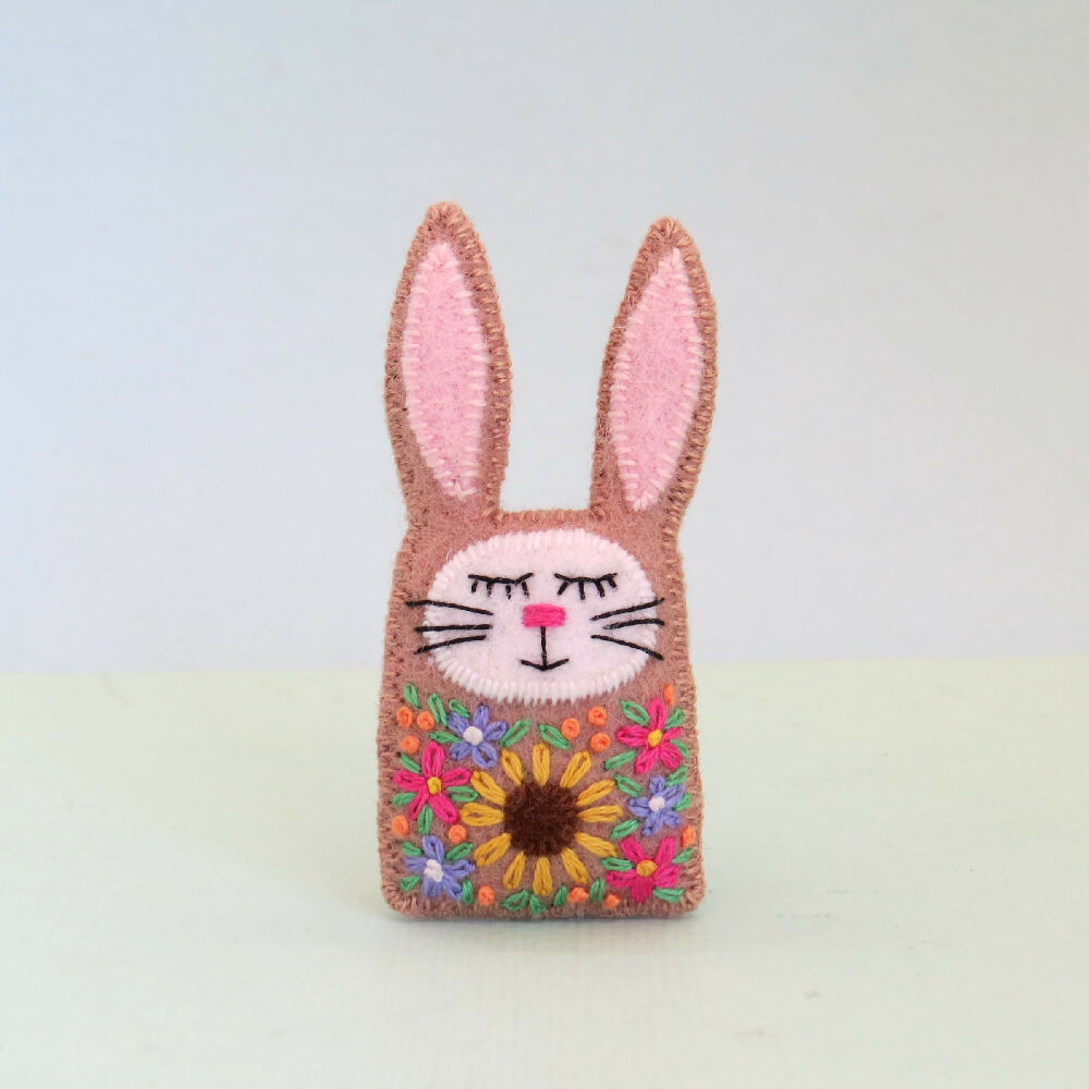 Rabbit Brooch _ Bunny Pin _ 21c