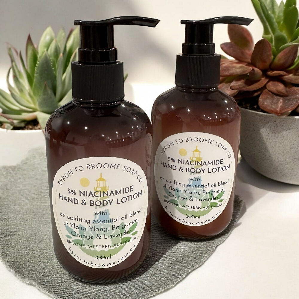 Hand & Body Lotion with 5% Niacinamide - Uplifting Essential Oil Blend