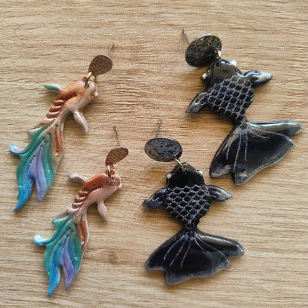 Shimmering Goldfish Dangles
